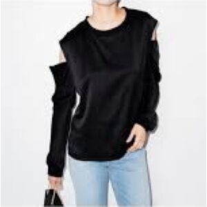 RtA Capucine Cutout Draped Sleeve Top